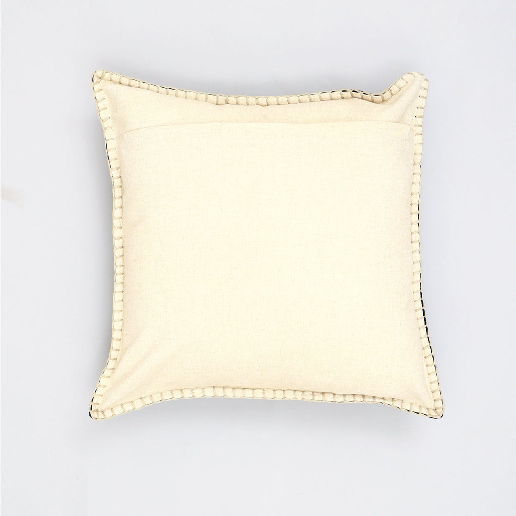 Stonewashed Cotton Velvet Throw Pillow with Decorative Handstiched Edges-19X19'