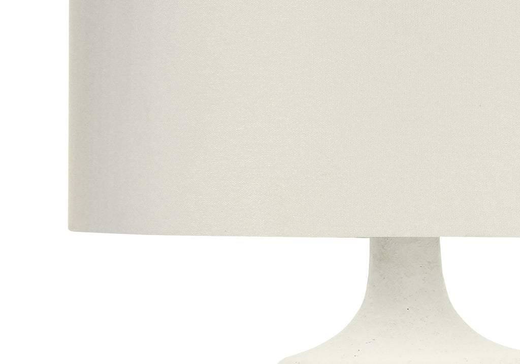 Lighting, 26'h, Table Lamp, Ivory / Cream Shade, Cream Resin, Contemporary
