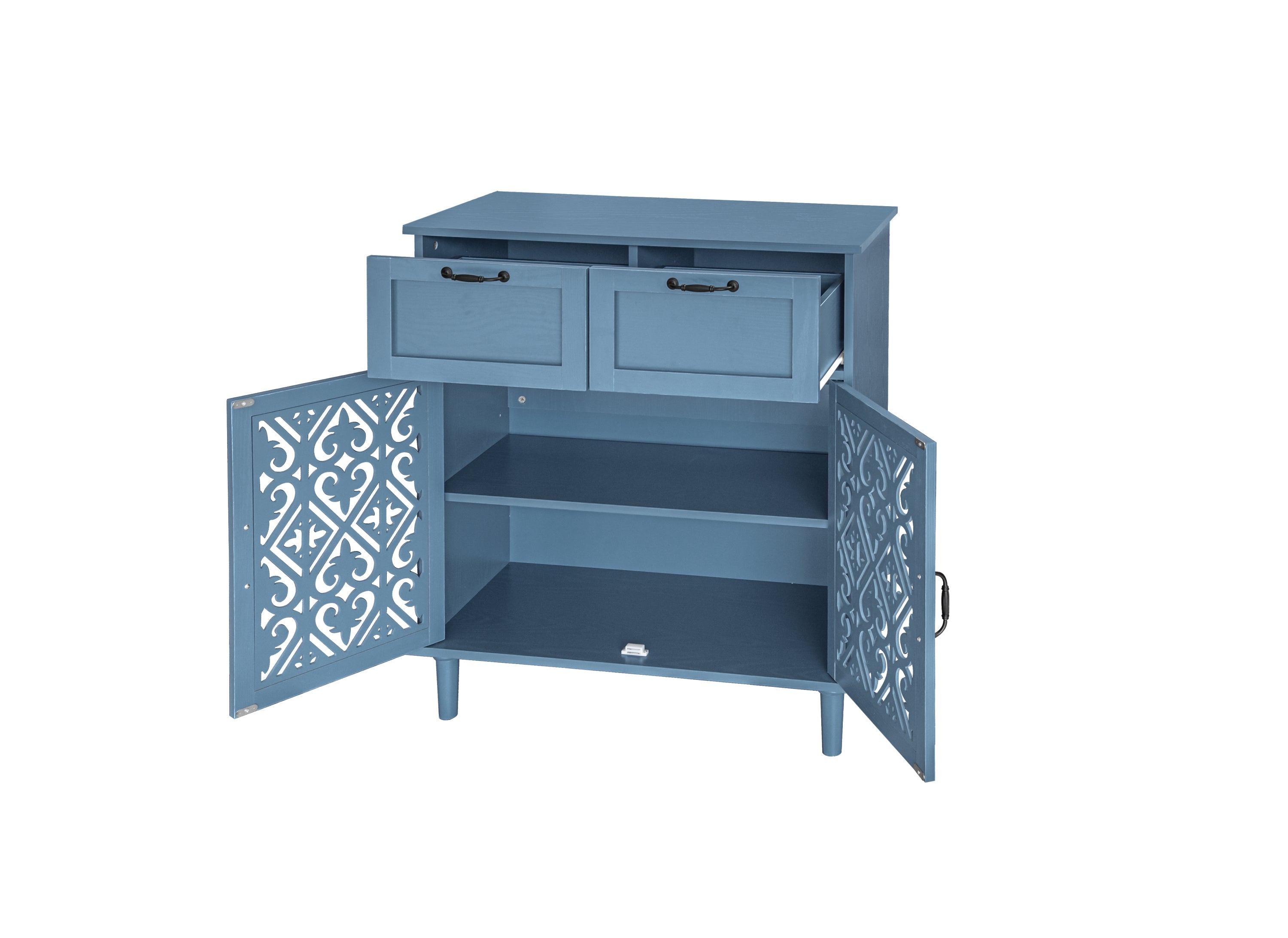2 Door 2 Drawer Cabinet, American Furniture, Suitable for Bedroom, Living Room, Study