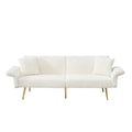 Corduroy Foldable Double Sofa Bed with Folding Armrests for Living Rooms and Small Spaces, 79 Inch