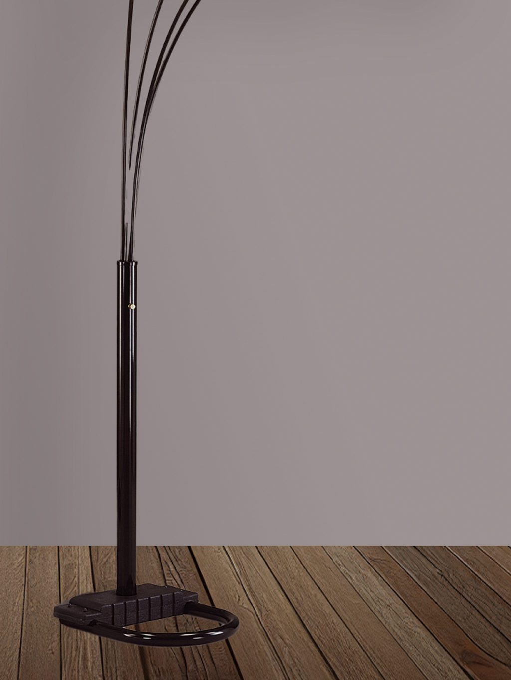 1pc Modern Design Classic Luxury Sleek Multi-head Floor Arc Lamp Half Moon Radiant Crystal-encrusted Sleek Metallic Stems Living Room Black Arc Lamp