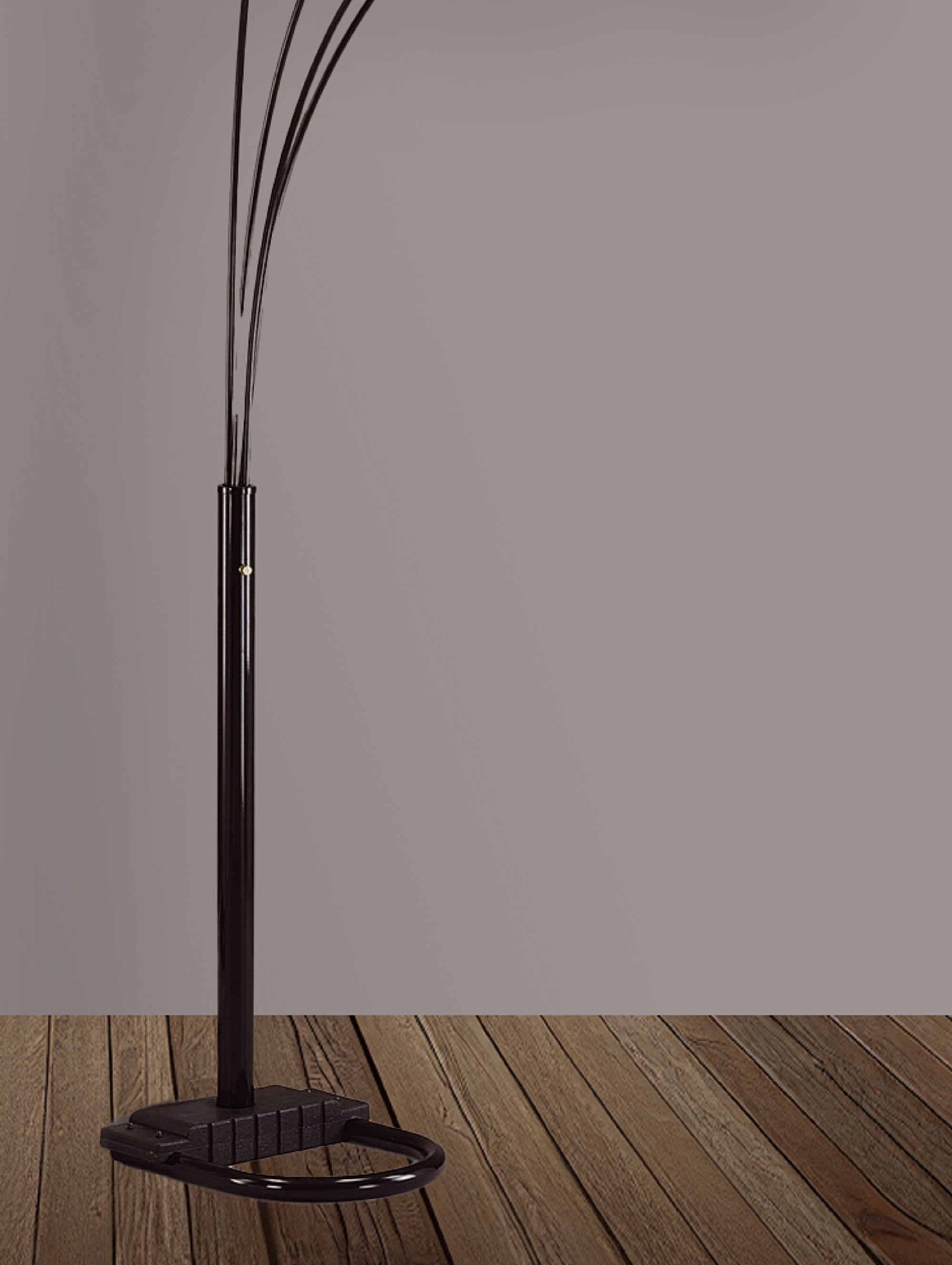 1pc Modern Design Classic Luxury Sleek Multi-head Floor Arc Lamp Half Moon Radiant Crystal-encrusted Sleek Metallic Stems Living Room Black Arc Lamp