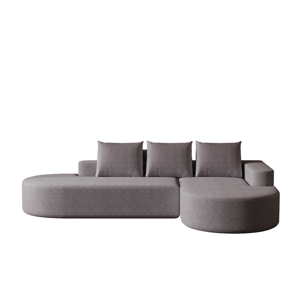 Modern Curved sofa ,Chenille Upholstered Sectional Sofa Couch Set,Modular 108.5' L Shaped Sectional Living Room Sofa Set With 3 Pillows,Free Combination Sofa Couch for Living Room,Bedroom