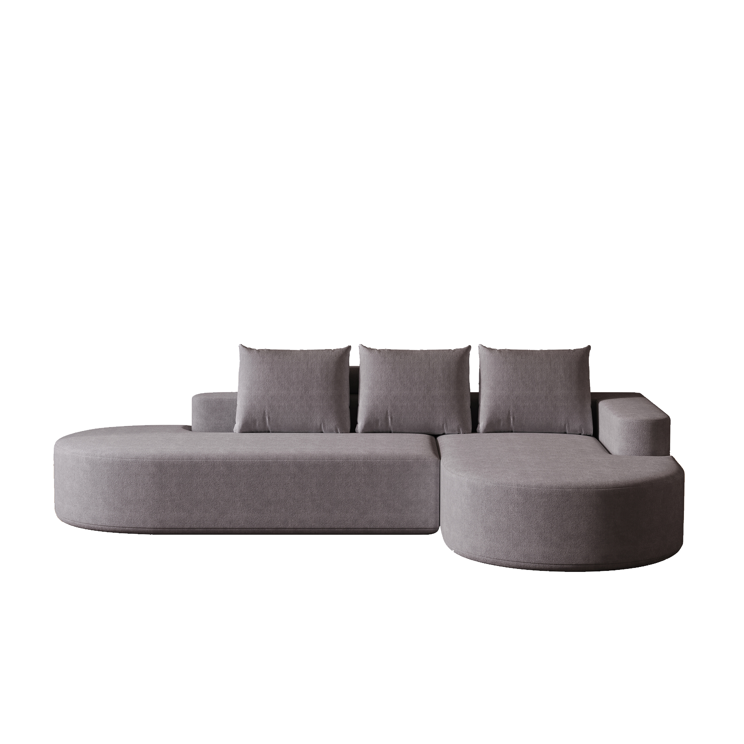 Modern Curved sofa ,Chenille Upholstered Sectional Sofa Couch Set,Modular 108.5' L Shaped Sectional Living Room Sofa Set With 3 Pillows,Free Combination Sofa Couch for Living Room,Bedroom