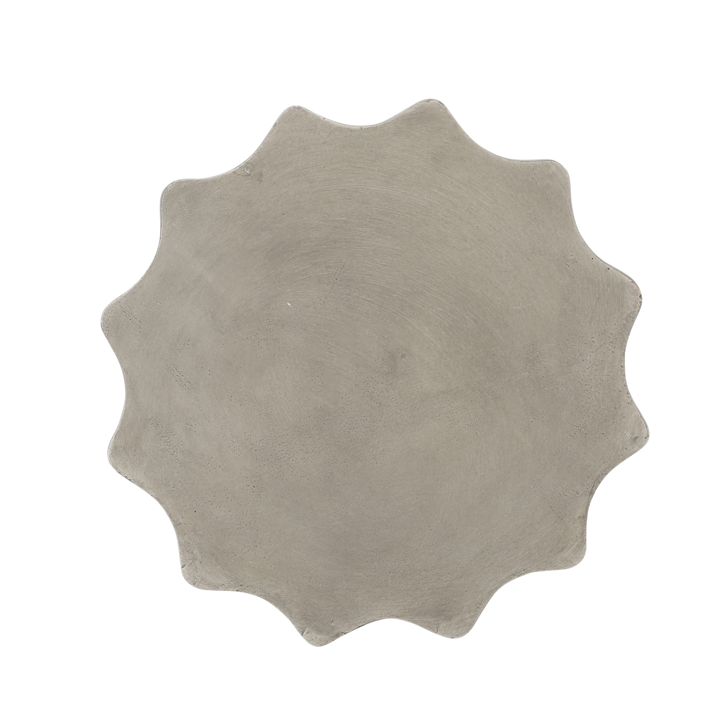 Modern CANIS Side Table Outdoor Use Grey Magnesium Oxide 14 x 14 x 18.5 inches