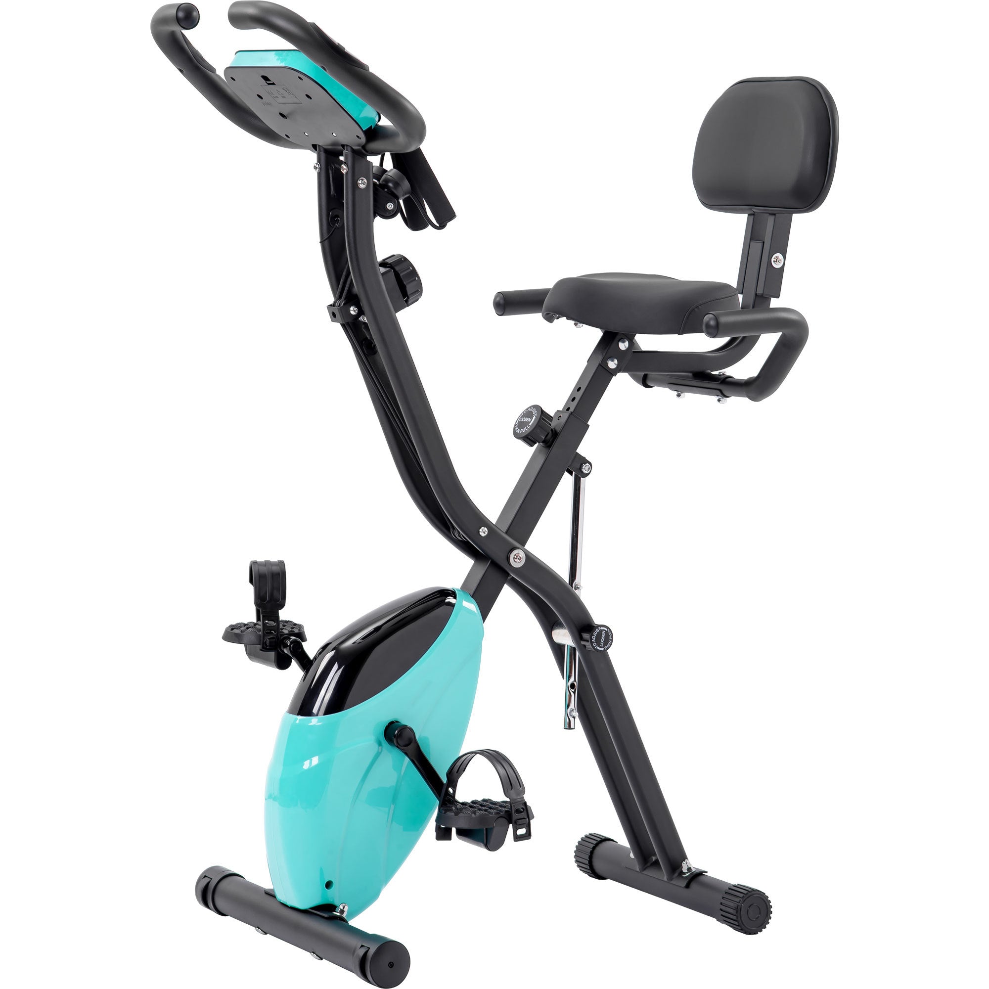 Exercise Bike,Workout Bikes for Home,Folding Stationary Bikes for Home with 16-Level Magnetic Resistance, 300LBS Capacity X-Bike Indoor Exercise Equipment with Heart Rate Sensor & LCD Monitor