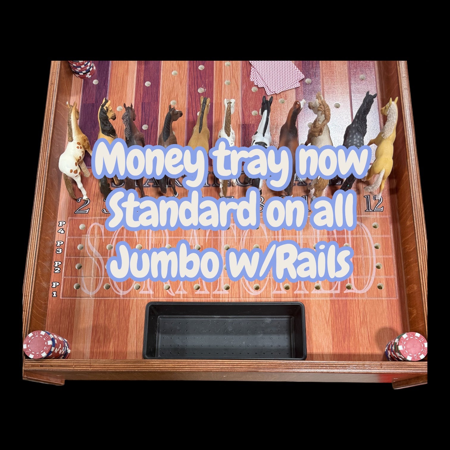 Jumbo Horse Game Turf Theme with Printed Rails