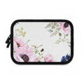 Pink Anemone Floral Laptop Sleeve | Watercolor Bee Tech Cover for Women