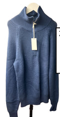 Z Supply - Navy Turtleneck Quarter Zip Sweater