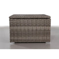 Stylish Wicker Outdoor Storage End Table with Grey Mix Finish and Durable Construction