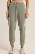 Z Supply - Niles Waffle Cargo Pants, Palm Green