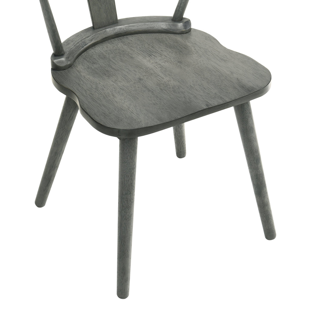 [Set of 2] Rustic Farmhouse Dining Chairs, Solid Wood Side Chairs for Kitchen & Dining Room, Easy Assembly