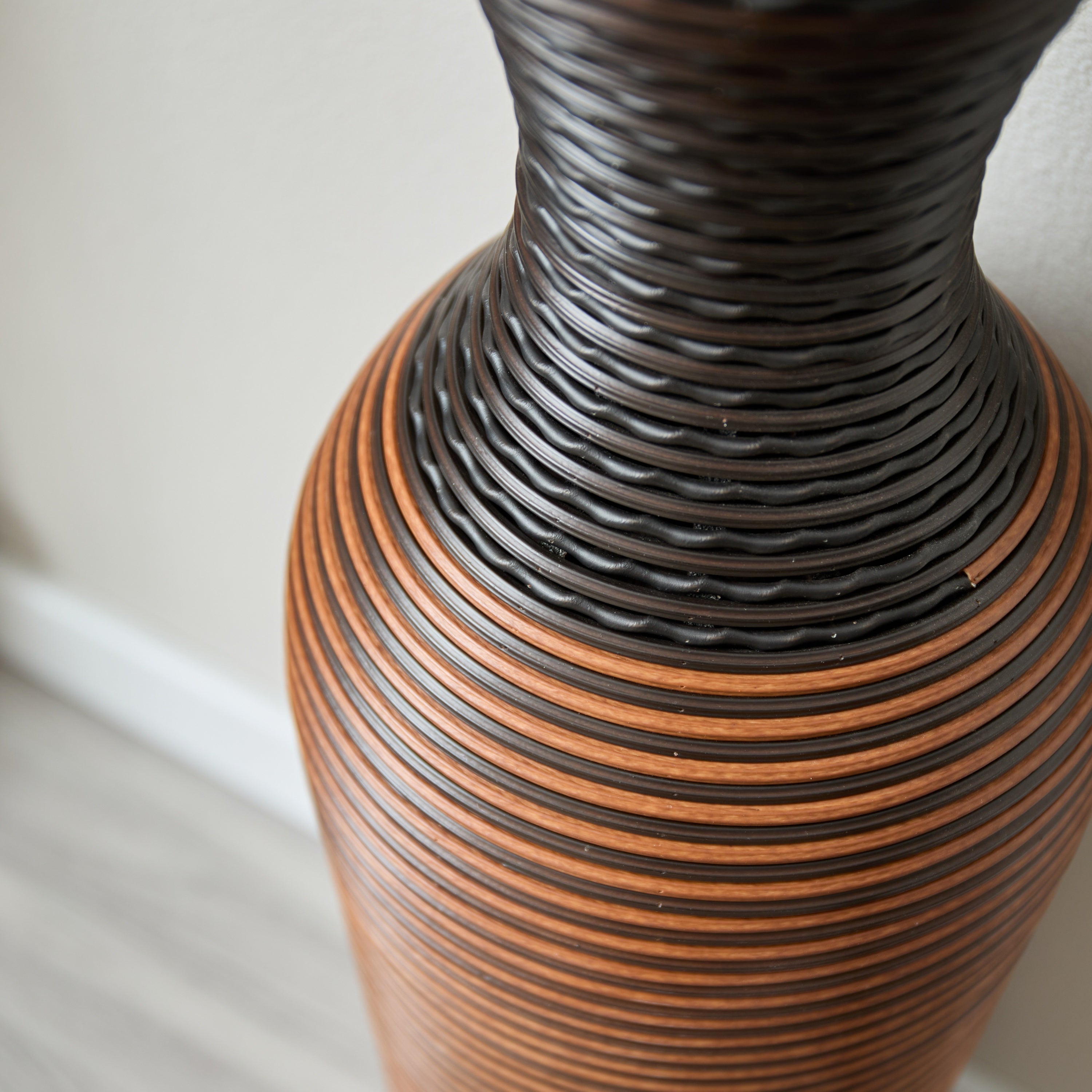 Desktop Vase, Brown Decorative Floor Vase, Classic and Neat Floor Vase, High Independent Flower Stand, Artificial Vine Vase, PVC Floor Vase, Home Decoration Flower Stand Set of 3 pieces