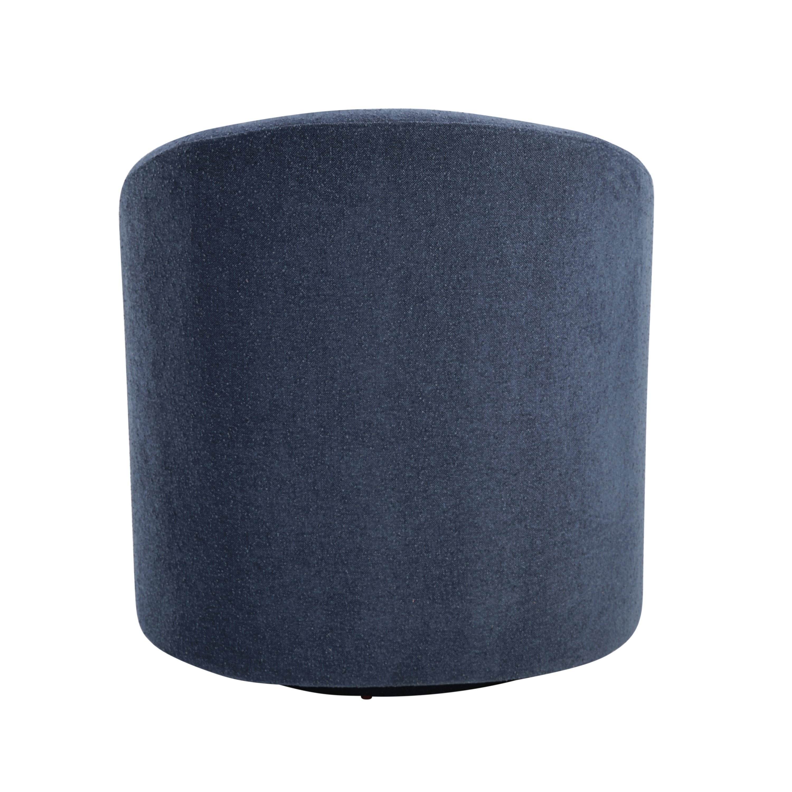 Blue Boucle Swivel Barrel Chair 1pc Solid Wood Durable Contemporary Living Room Furniture Luxurious Accent Seating