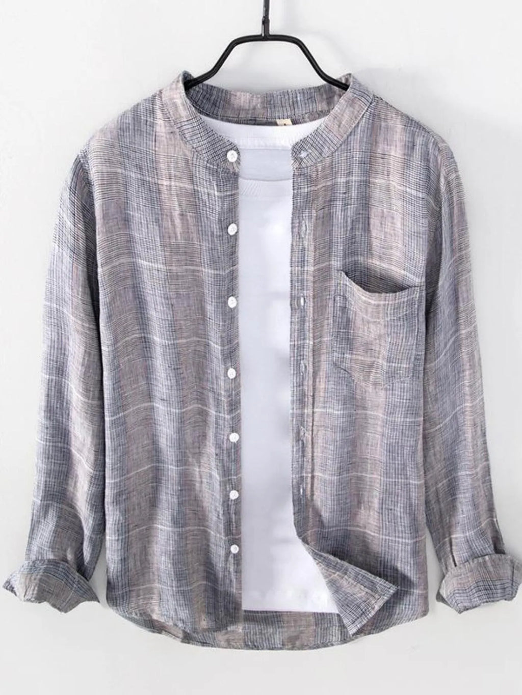 Striped Button Up Long Sleeve Shirt