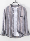 Striped Button Up Long Sleeve Shirt