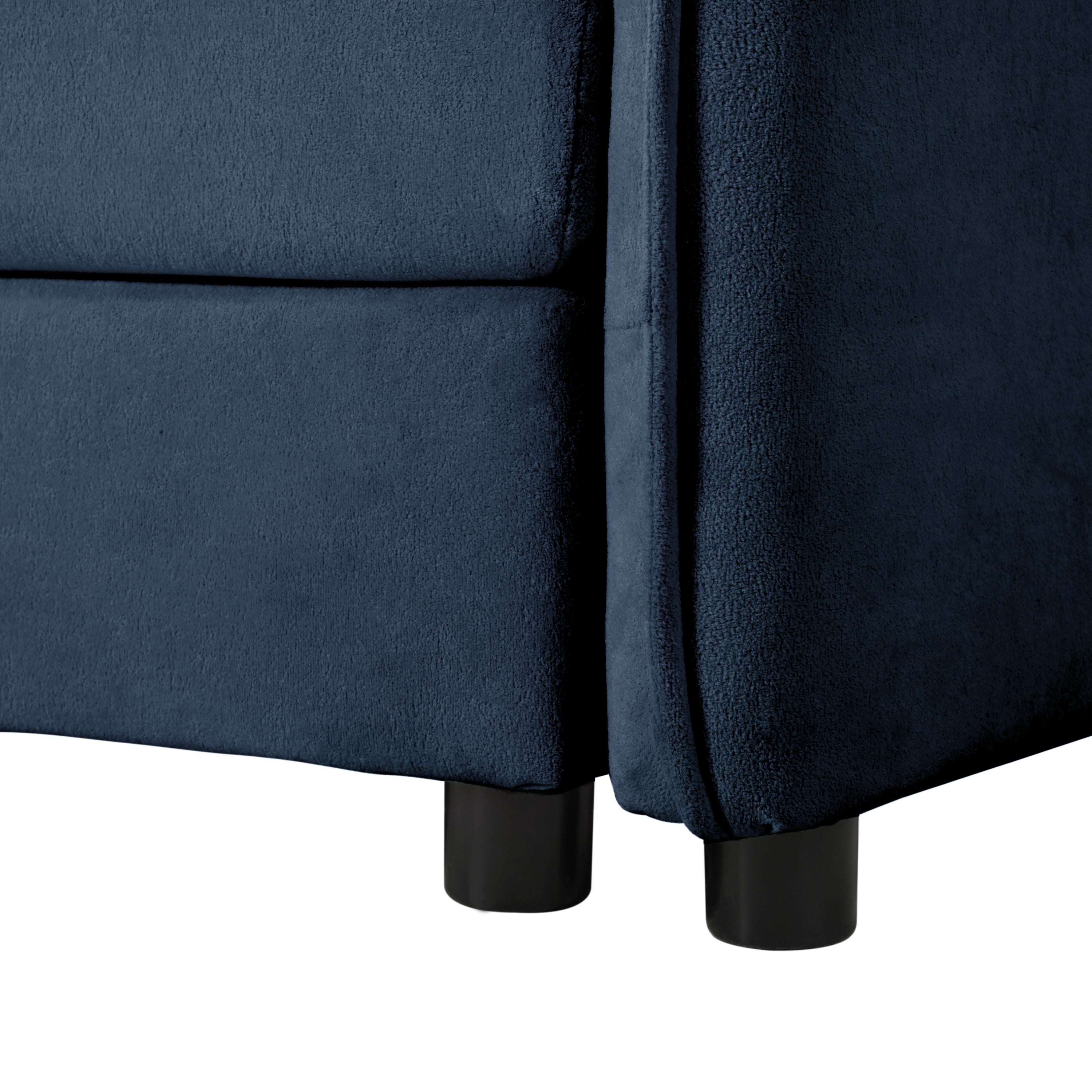 Modular Sectional Sofa, Oversized Deep Seat U Shaped Couch Set for Living Room, 3-Seater Comfy Cloud Couches with 2 Movable Ottomans, DIY Combination, Chenille,Blue
