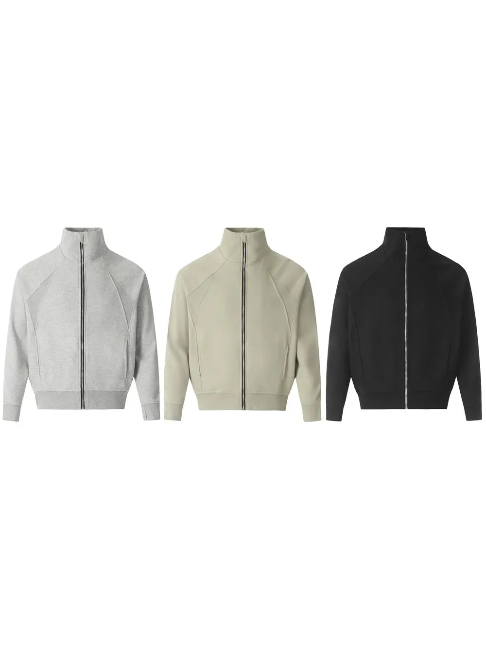 Zip Up Stand Collar Jacket