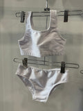 Planet Sea - 2 Pc White Ribbed Bikini