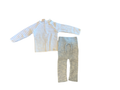 Paz white/sky blue knit set