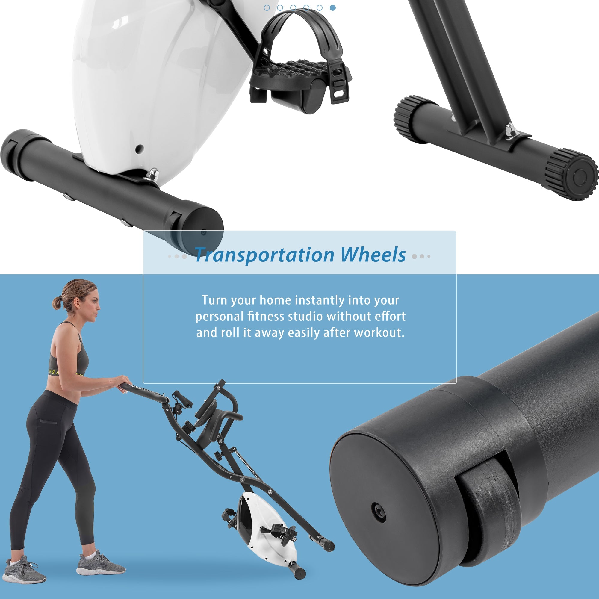 Exercise Bike,Workout Bikes for Home,Folding Stationary Bikes for Home with 16-Level Magnetic Resistance, 300LBS Capacity X-Bike Indoor Exercise Equipment with Heart Rate Sensor & LCD Monitor