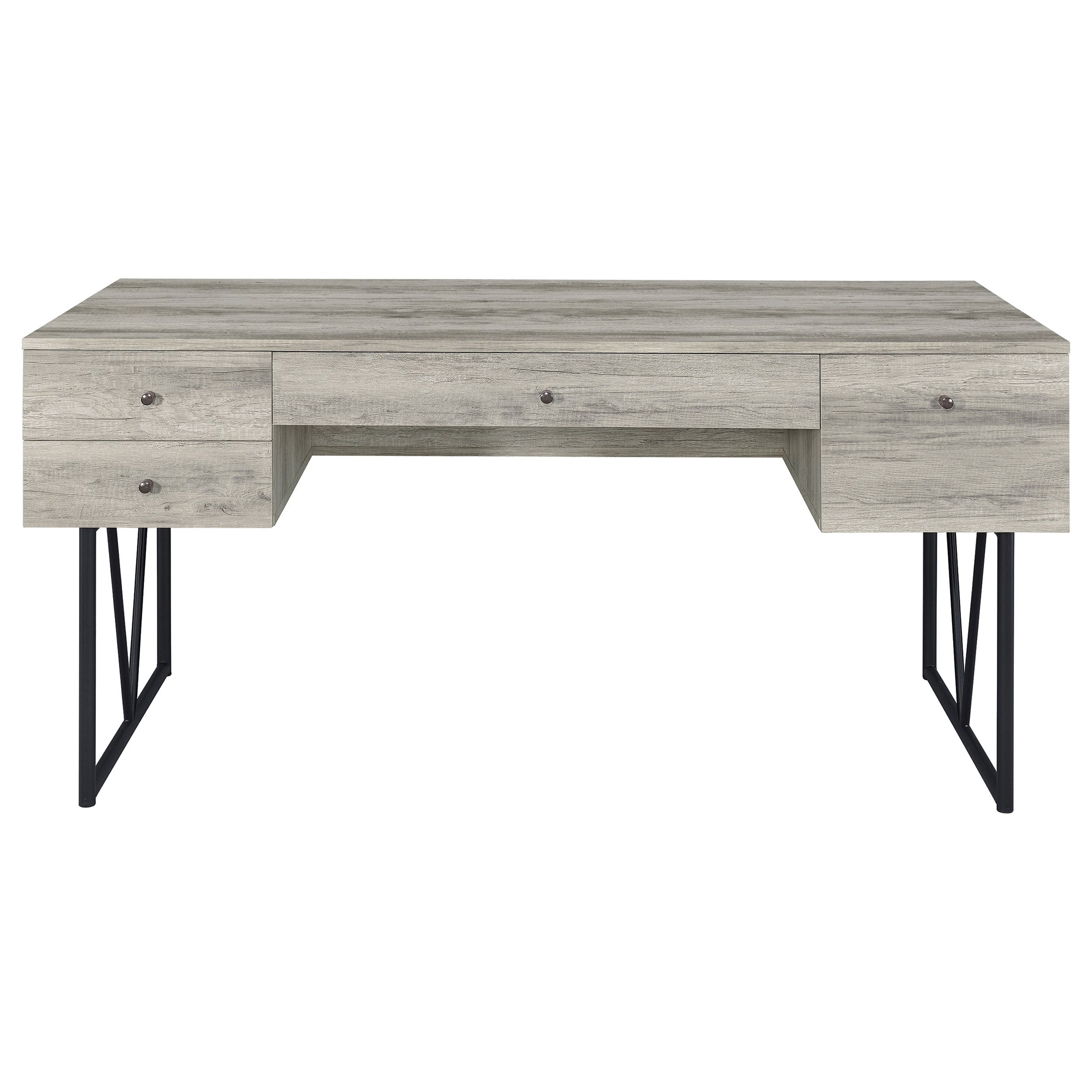 Sonoma Grey Driftwood 4-Drawer Writing Desk