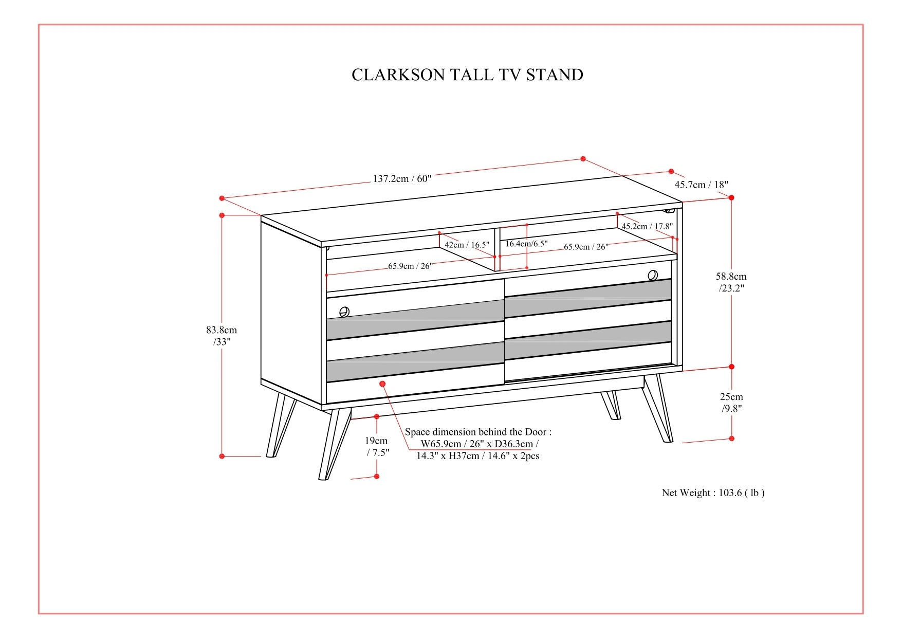 Clarkson - TV Stand - Rustic Natural Aged Brown