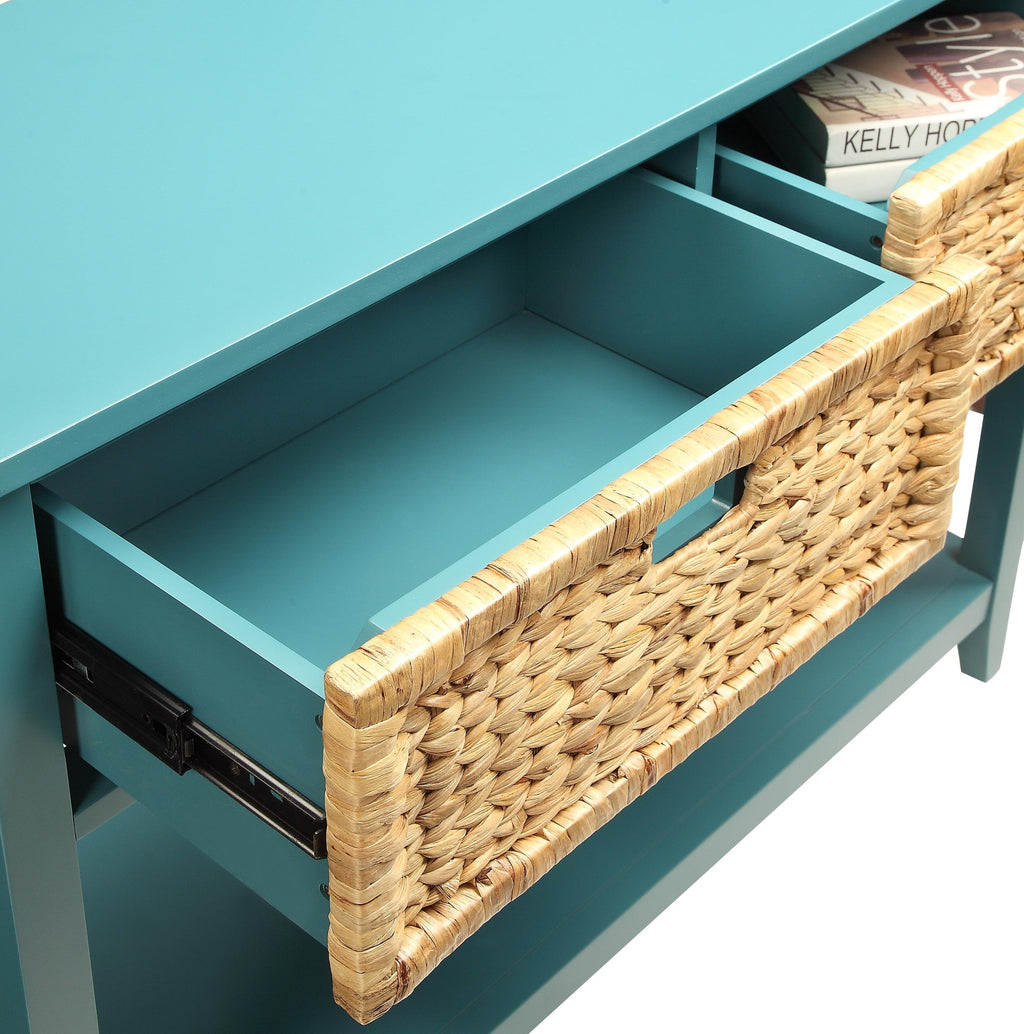Flavius Teal Finish Console Table