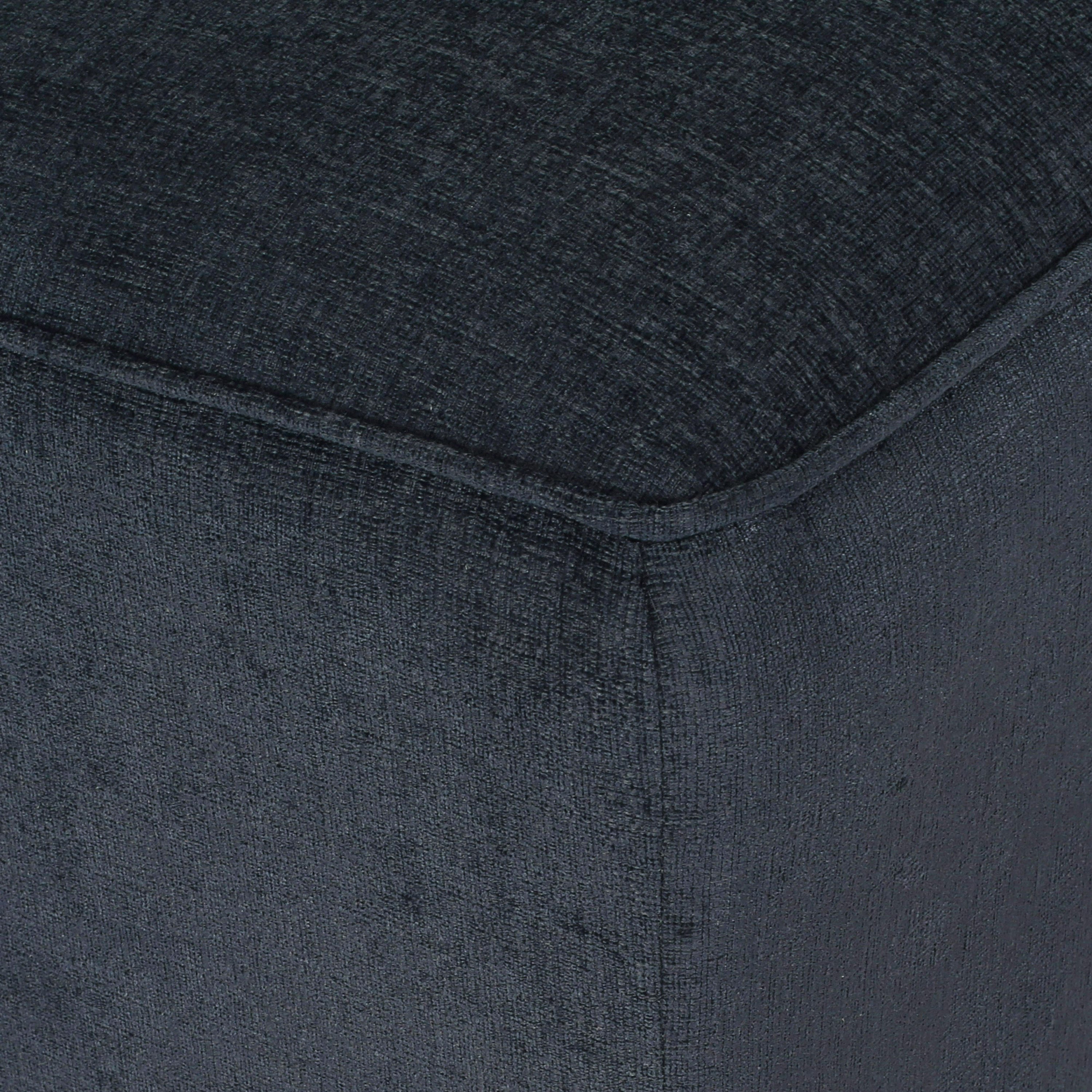 Upholstered Chaise Lounge with Scroll Arms, Turned Legs and 2 Pillows, Charcoal