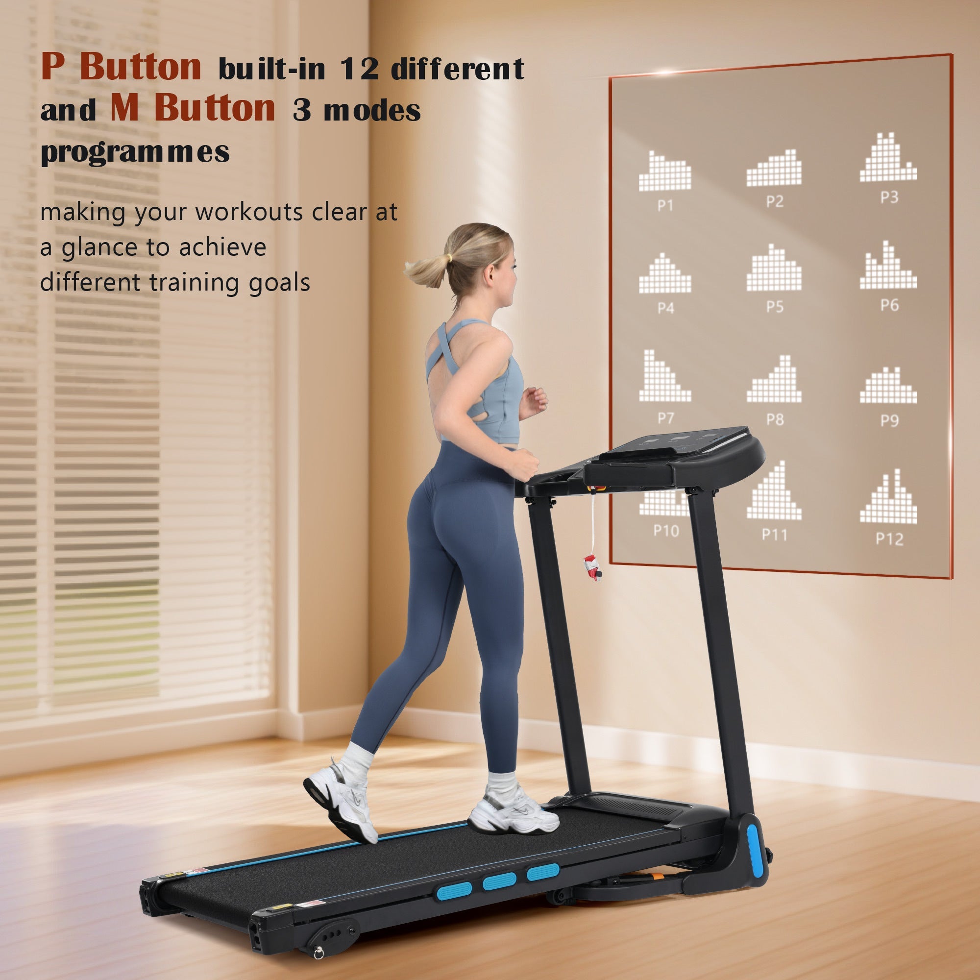 New Treadmills for Home, 3.5HP Hydraulic System Auto Foldable Treadmill with Incline,10MPH 350Lbs Weight Capacity Electric Treadmills with Heart Rate Sensors,Type C & USB Charge ,Bluetooth Speaker