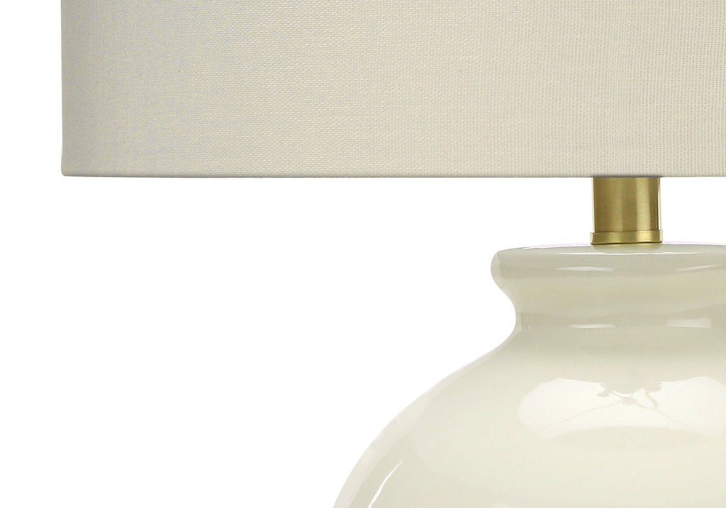 Lighting, 26'h, Table Lamp, Ivory / Cream Shade, Cream Ceramic, Transitional