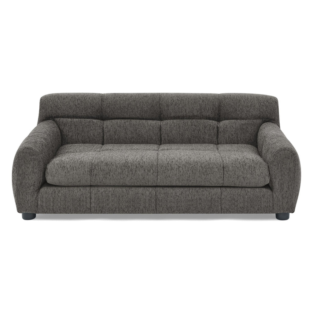 Soft and comfortable pet sofa with backrest and armrests, suitable for modern rectangular pet sofas for small and medium-sized dogs,-dark gray