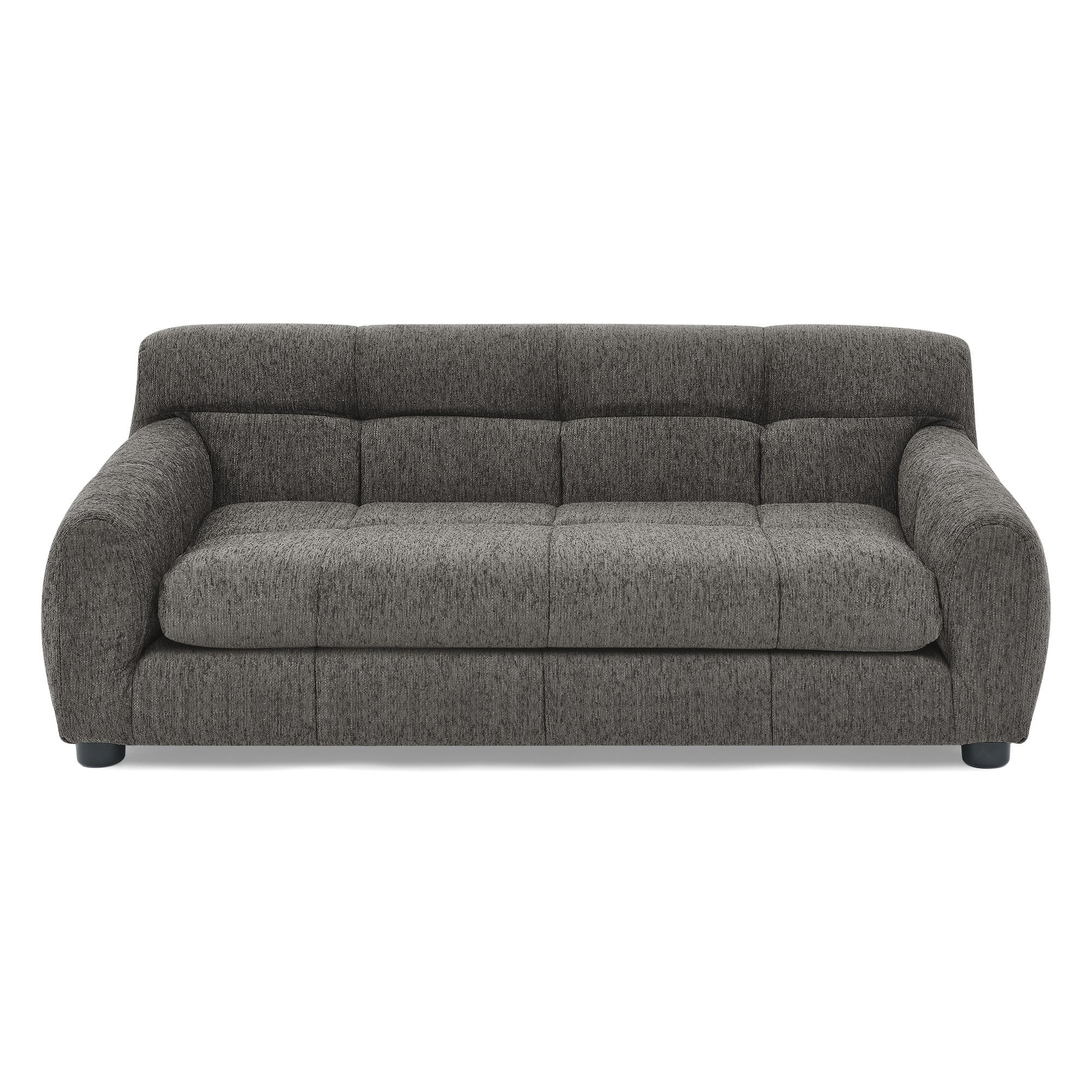 Soft and comfortable pet sofa with backrest and armrests, suitable for modern rectangular pet sofas for small and medium-sized dogs,-dark gray