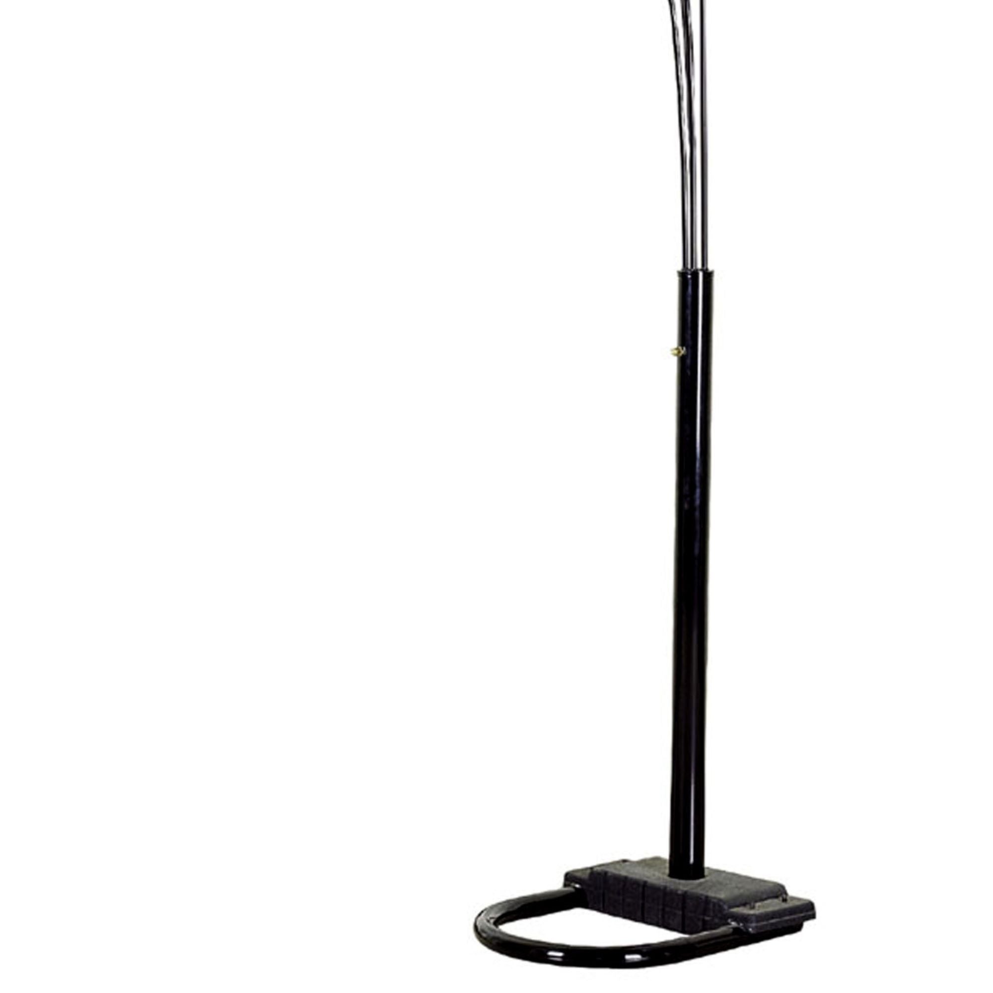 84' Tall Floor Lamp w/ Black finish and 4 Arch Arms, Crystal Chandelier Design
