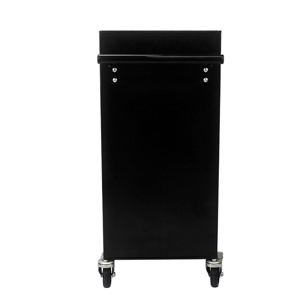 4 DRAWERS MULTIFUNCTIONAL TOOL CART WITH WHEELS-BLACK
