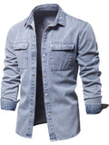 Button Down Chest Pocket Denim Jacket