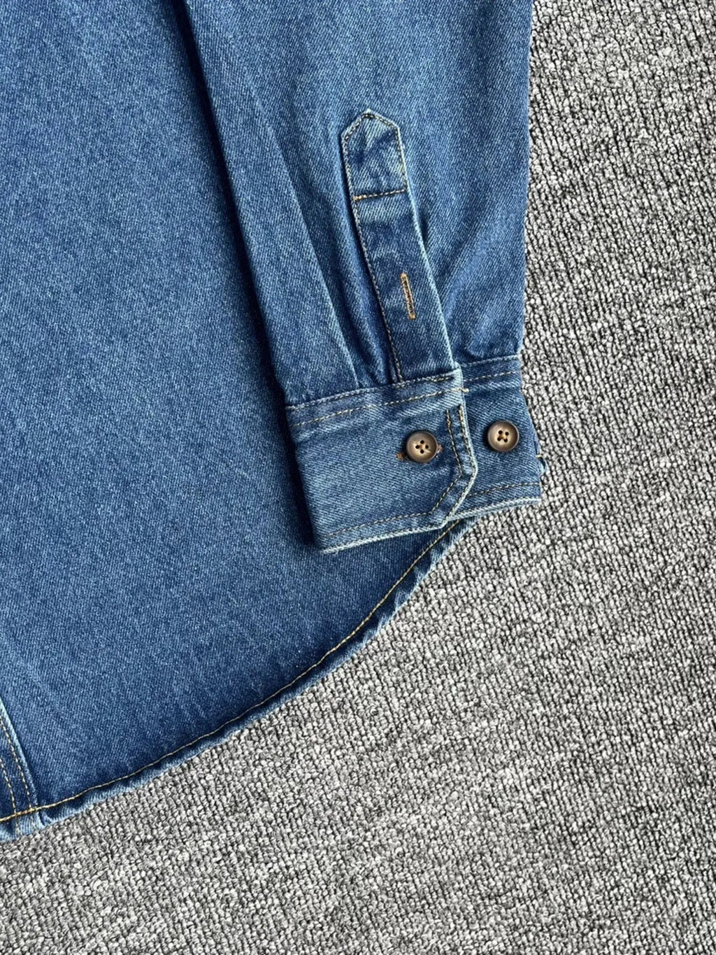 Button Up Washed Denim Shirt