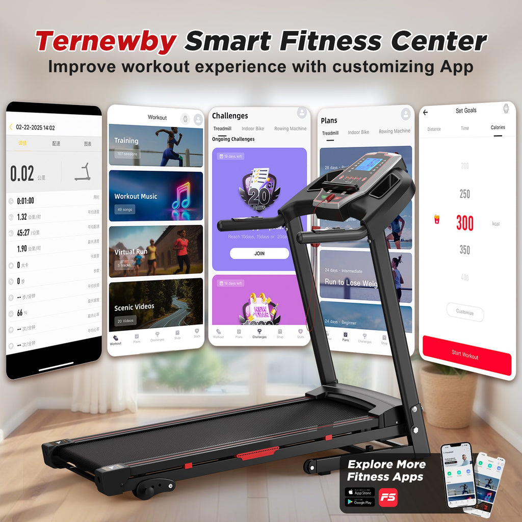 Folding Treadmills for Home - 3.5HP Portable Foldable with Incline, Electric Treadmill for Running Walking Jogging Exercise with 12 Preset Programs, Indoor Workout Training Space Save Apartment,APP