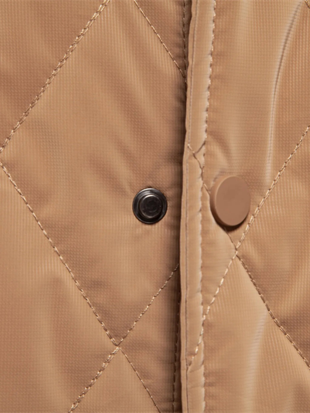 Quilted Snap Down Long Sleeve Jacket