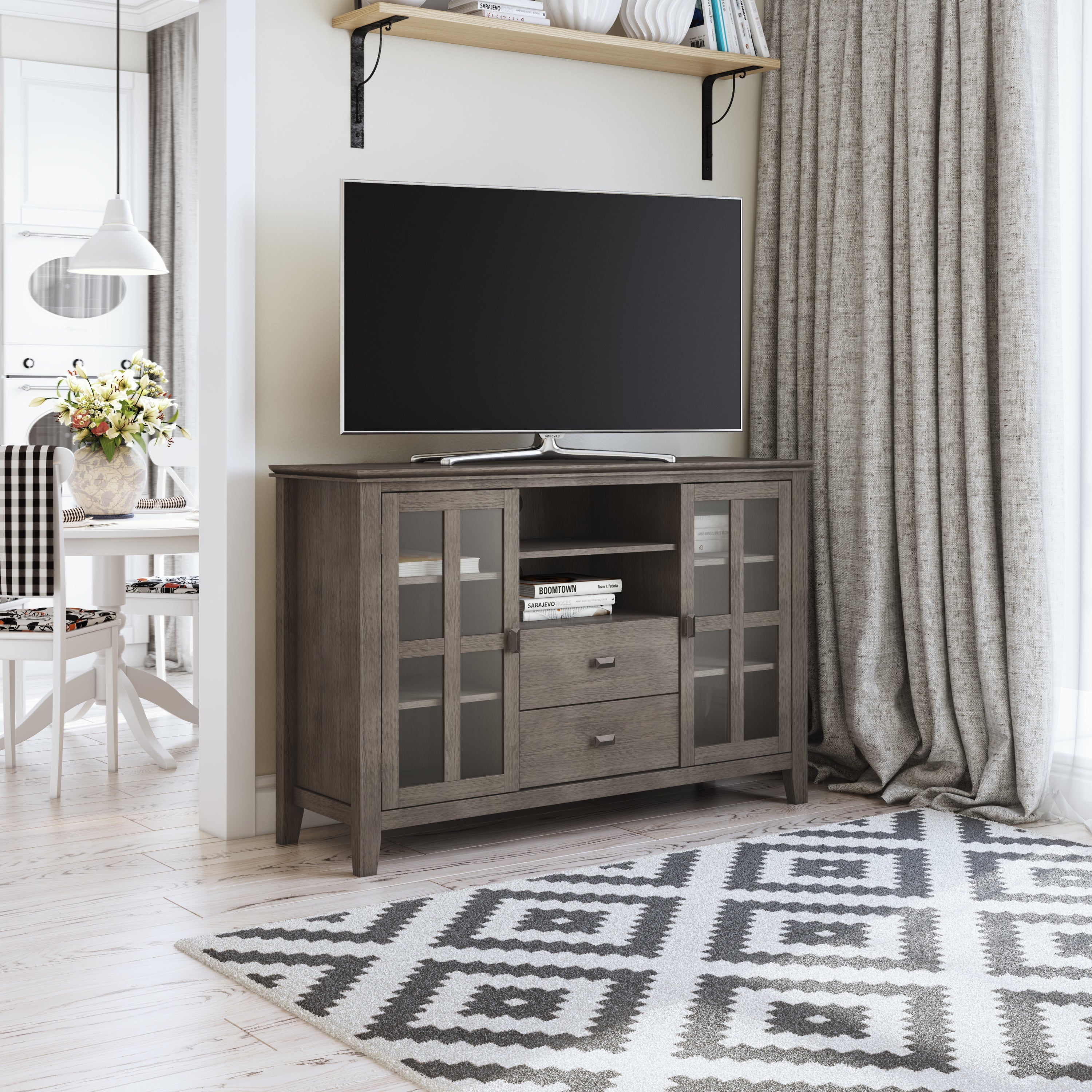 Artisan - Tall TV Media Stand - Farmhouse Grey