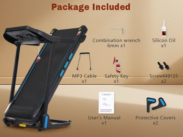 New Treadmills for Home, 3.5HP Hydraulic System Auto Foldable Treadmill with Incline,10MPH 350Lbs Weight Capacity Electric Treadmills with Heart Rate Sensors,Type C & USB Charge ,Bluetooth Speaker