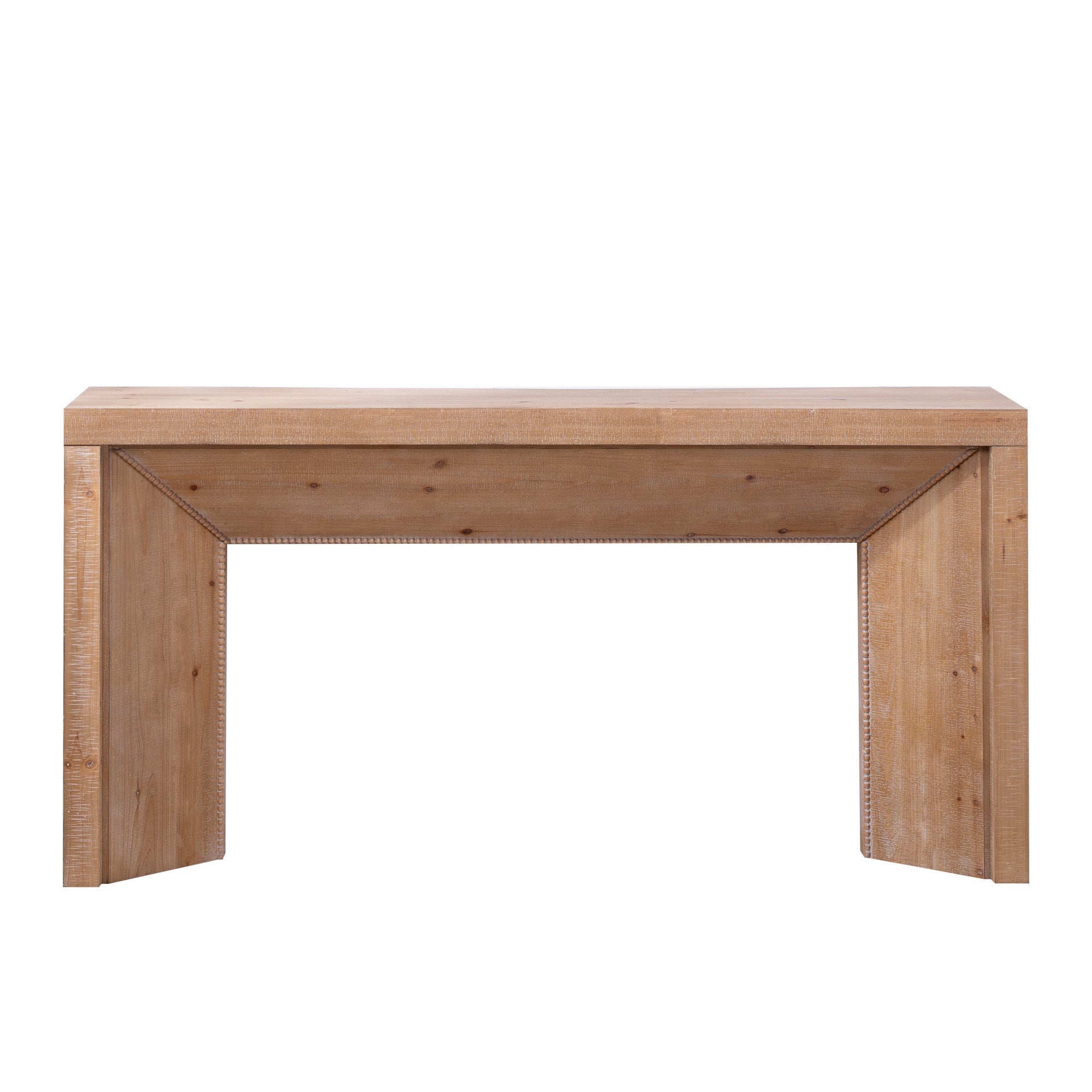 62' Modern Rustic Console Table – Solid-Look Engineered Wood Entryway Table