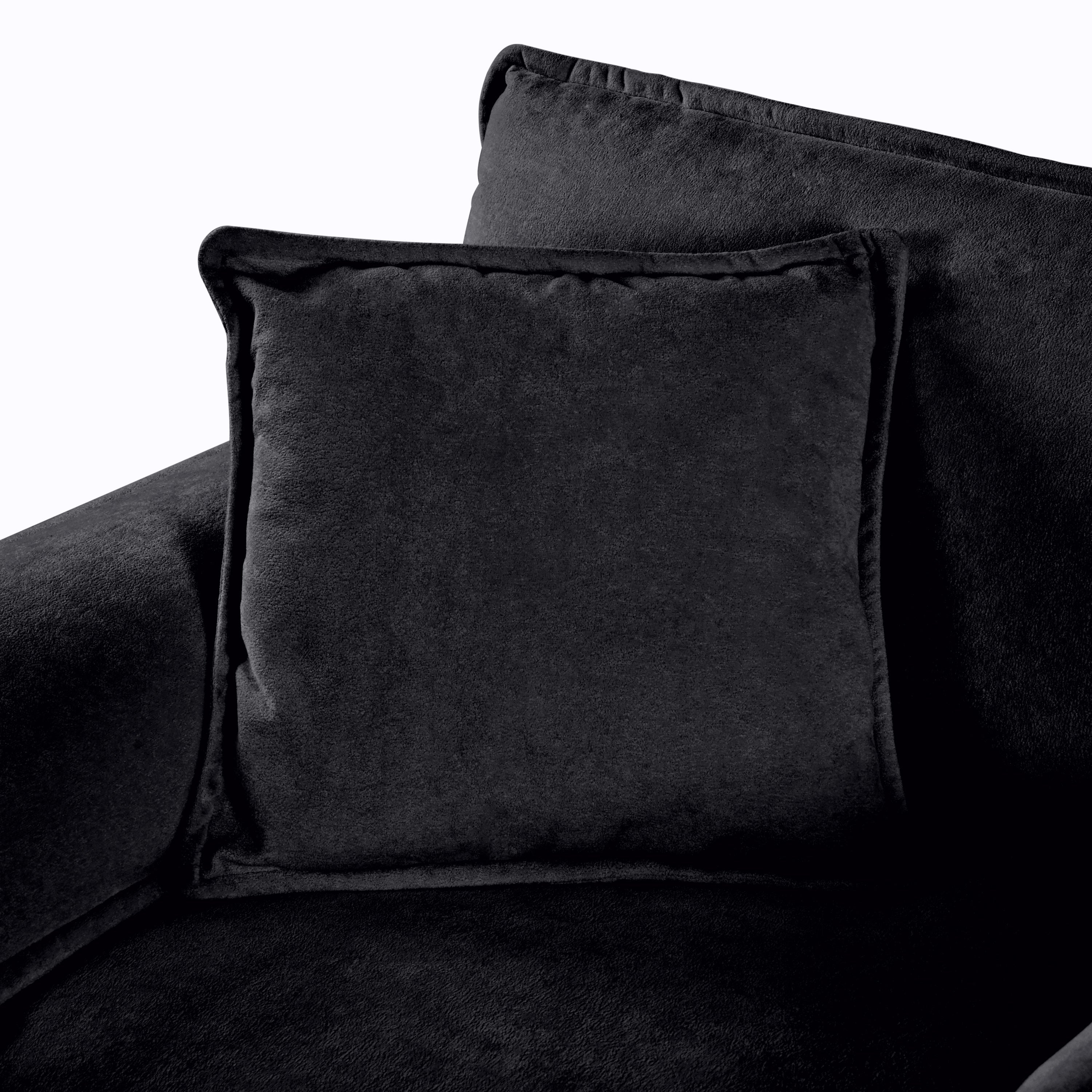 Modular Sectional Sofa, Oversized Deep Seat U Shaped Couch Set for Living Room, 4-Seater Comfy Cloud Couches with Two Movable Ottomans, DIY Combination, Chenille,Black