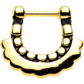 16G 5/16 Gold Tone Aztec Moon Septum Clicker