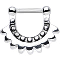 16G 1/4 Stainless Steel Aztec Moon Septum Clicker