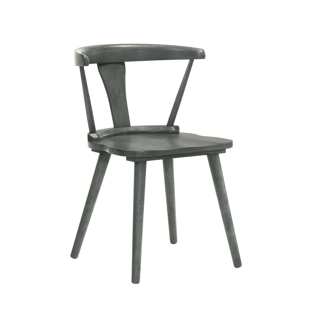 [Set of 2] Rustic Farmhouse Dining Chairs, Solid Wood Side Chairs for Kitchen & Dining Room, Easy Assembly