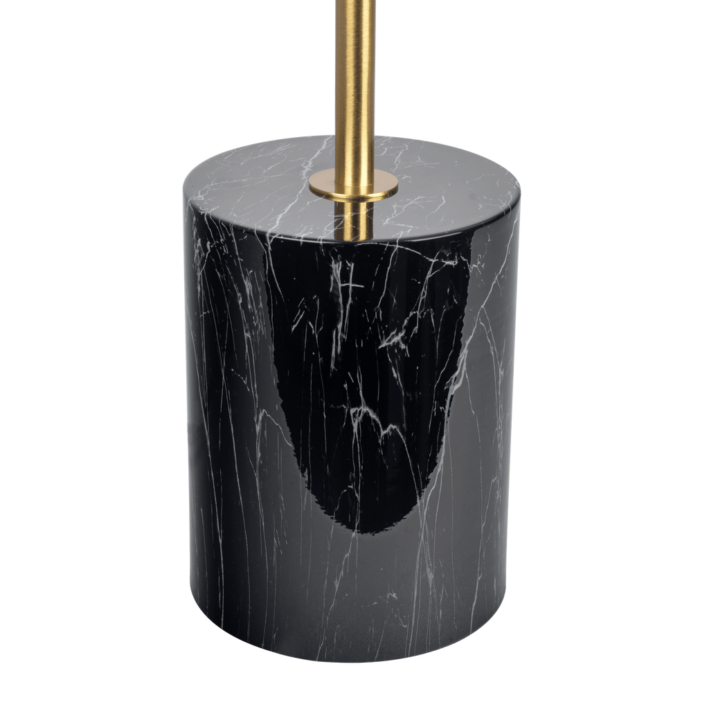 Nova Hydro Black Table Lamp with On/Off Switch Double Lamp with Faux Marble Base