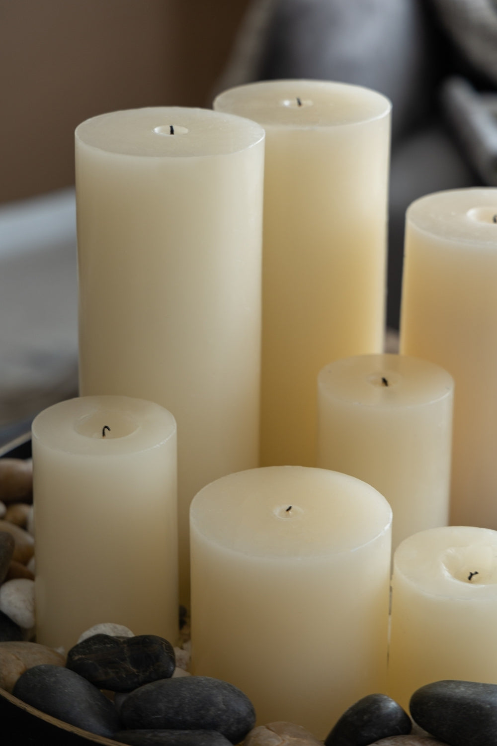 4x6' 2PK Unscented Soy Wax Candle, Ivory