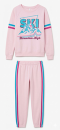 CHASER CHTW58-CHK3446-PNKY-G /CHTW58-CHK3446-PNKY-K MOUNTAIN LIFE SWEAT SET
