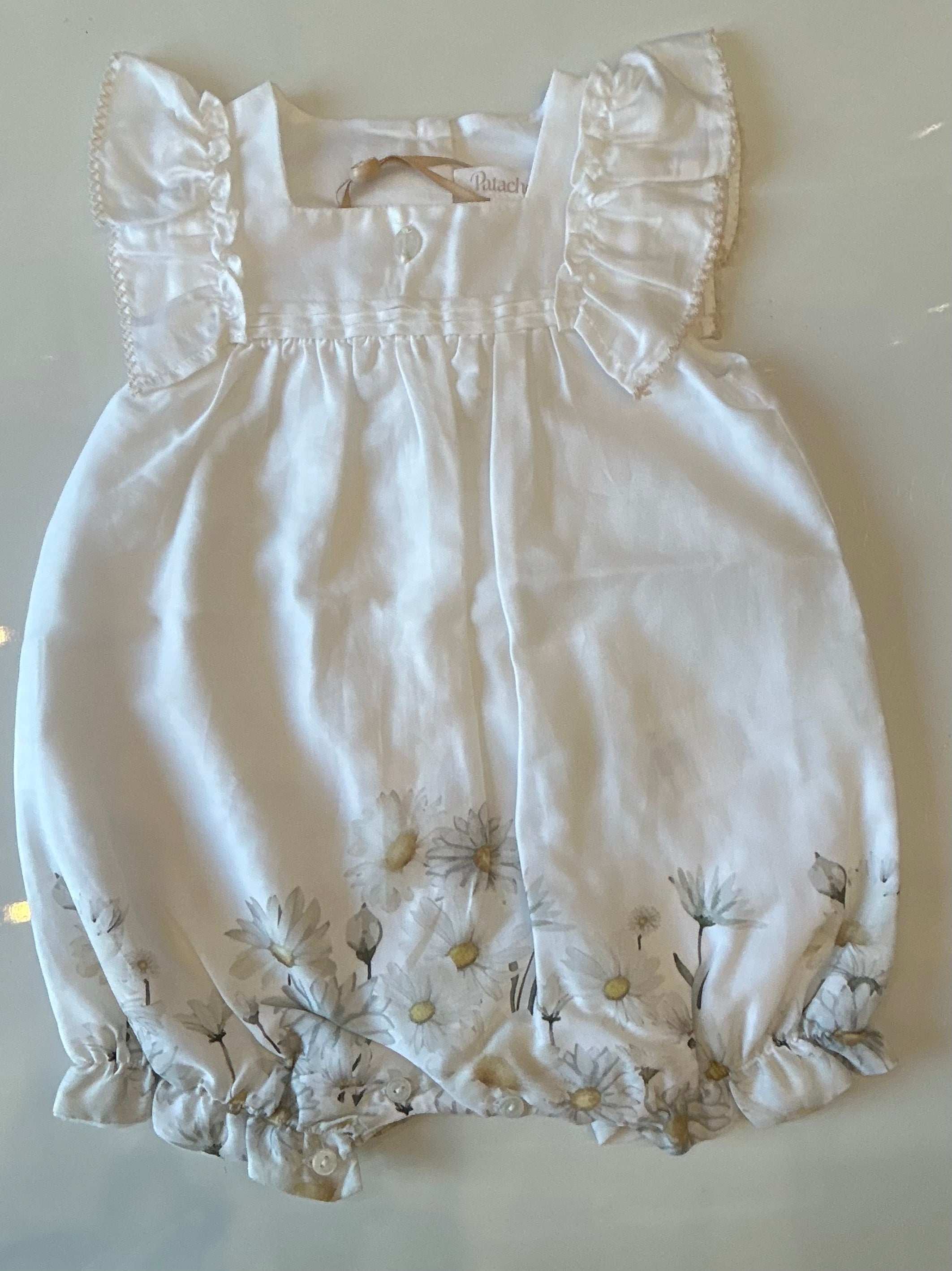 Patachou - Woven Floral Romper for Baby Girls